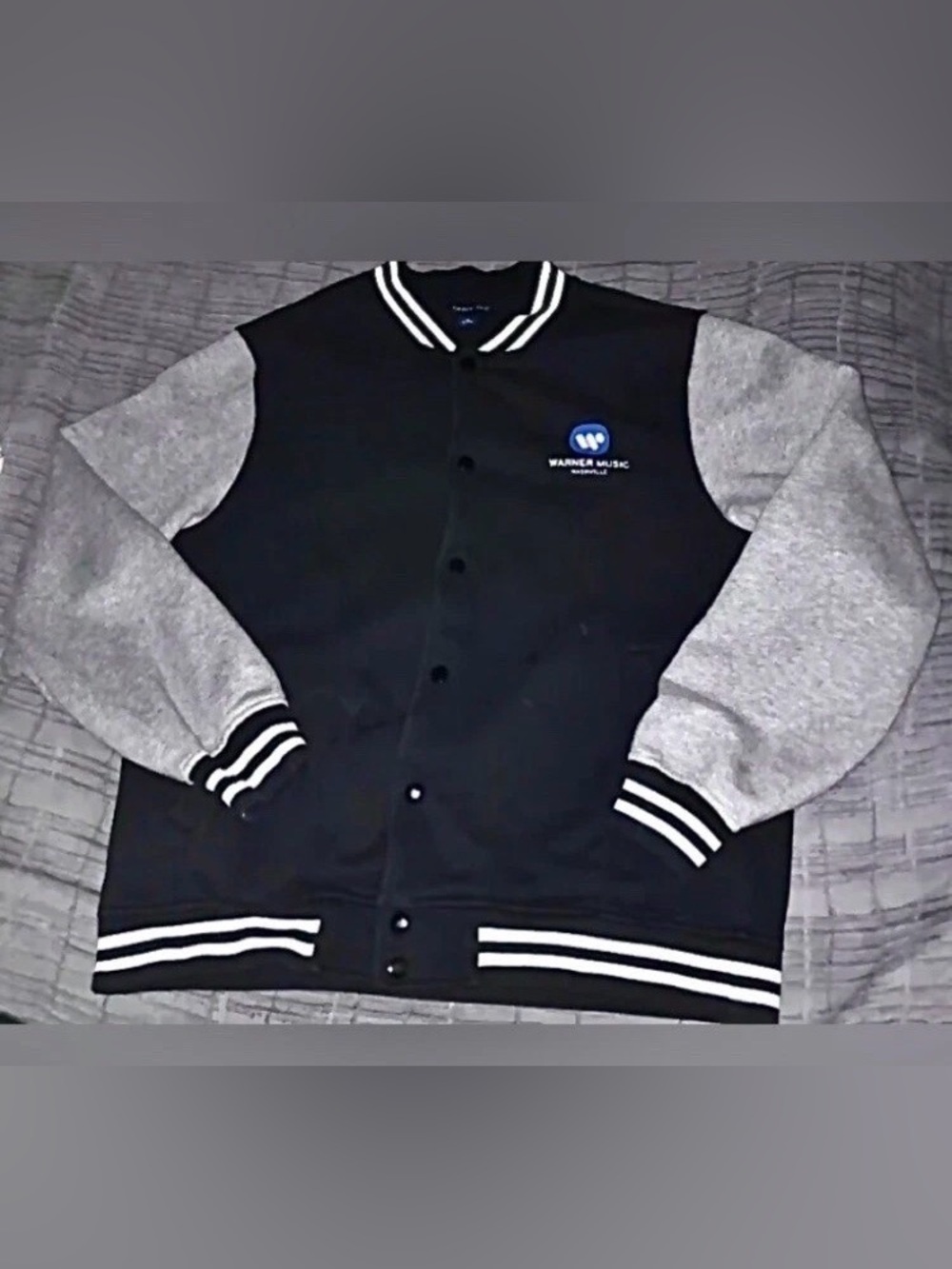Warner Music Nashville varsity-styled  sweatshirt Jacket Coat Men’s sz M NM